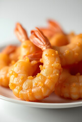 Crispy Fried Shrimp on a Plate