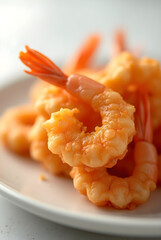 Crispy Fried Shrimp on a Plate