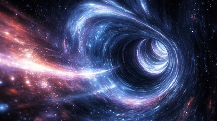 Obraz premium Cosmic Vortex: A Journey Through the Stars