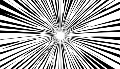 Fototapeta premium Abstract black and white radial lines pattern, geometric, edgy, artistic.