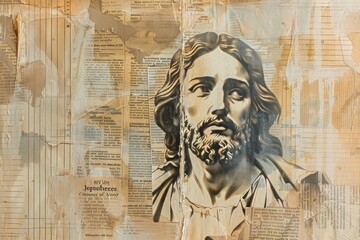 Jesus ephemera border painting drawing art.