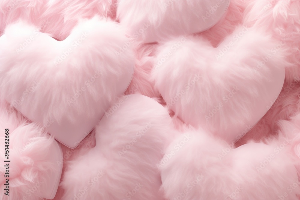 Wall mural Heart fur backgrounds softness.