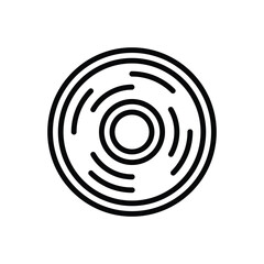 Black line icon for disc
