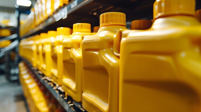 Automobile coolant comes in yellow canisters