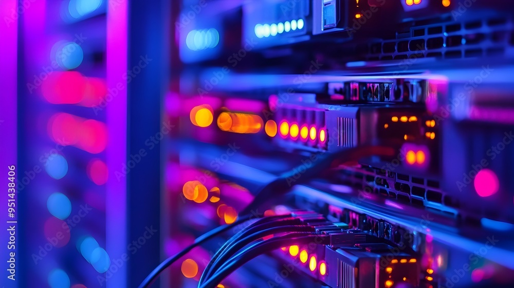 Poster load balancers efficiently managing and optimizing network traffic flows in enterprise data center