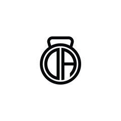 DA monogram logo design letter text name symbol monochrome logotype alphabet character simple logo