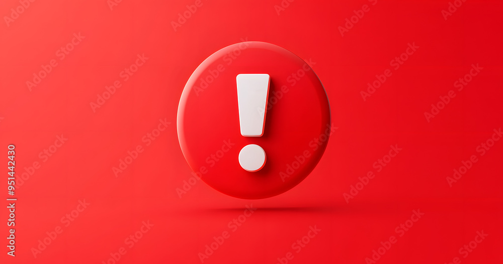Poster red notification reminder icon chat message of attention alert alarm notice sign or flat design soci