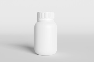 Blank white supplement bottle for mockup.