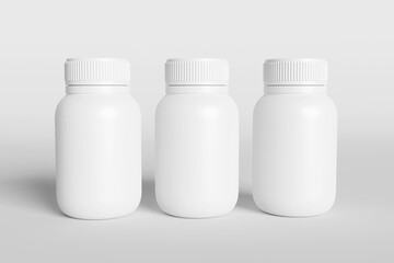 Blank white supplement bottle for mockup.