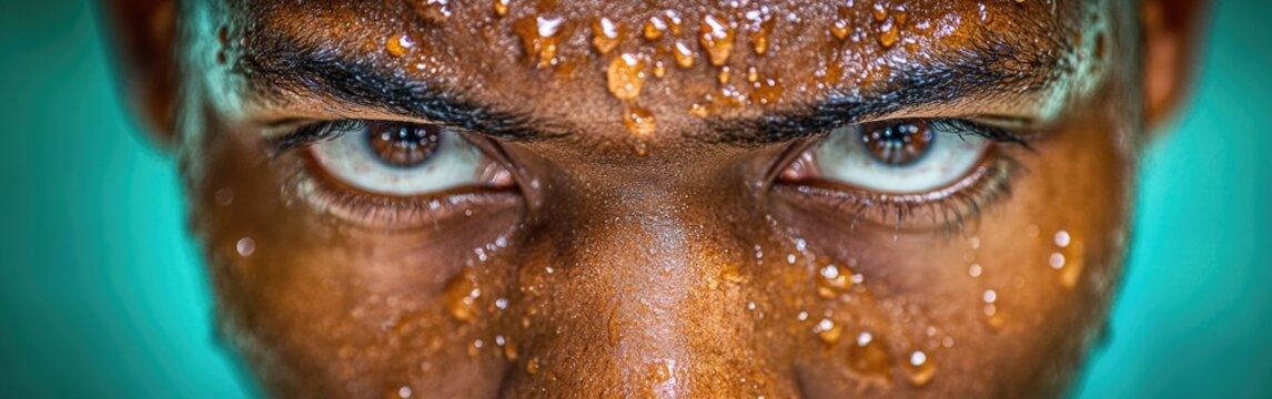A college basketball player shows determination while preparing to shoot a free throw
