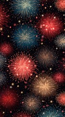 Naklejka premium Firework pattern mobile wallpaper fireworks outdoors night.