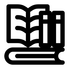 books, read, classroom, study, school outline icon