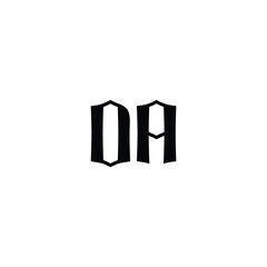 DA monogram logo design letter text name symbol monochrome logotype alphabet character simple logo