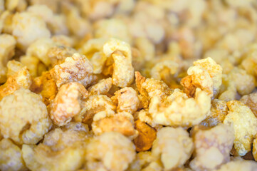 Pork crackling or northern Thai regional food