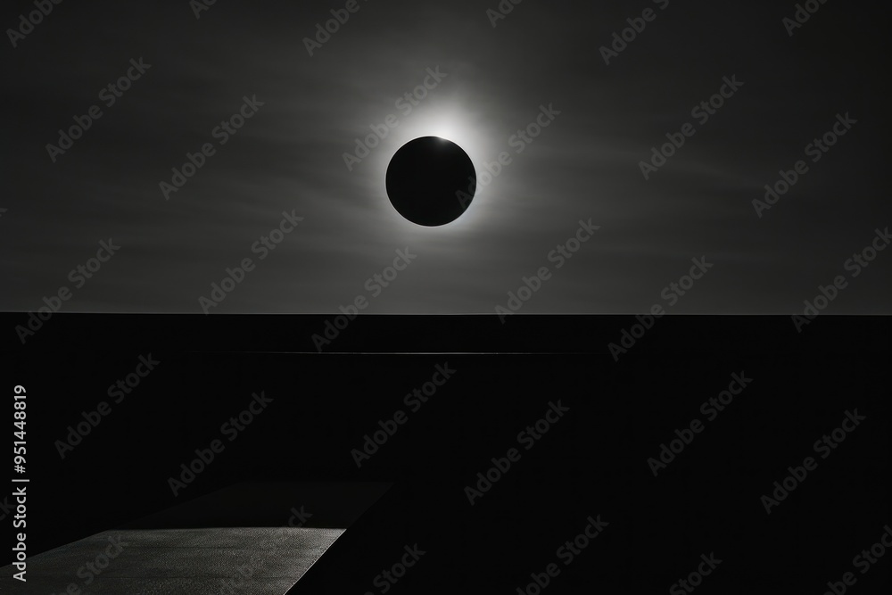 Sticker photography solar eclipse monochrome astronomy nature.