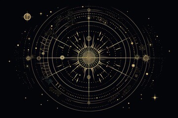 Sun and planets backgrounds night constellation.