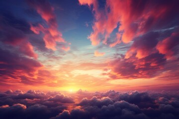 Sunset sky sunlight outdoors horizon.