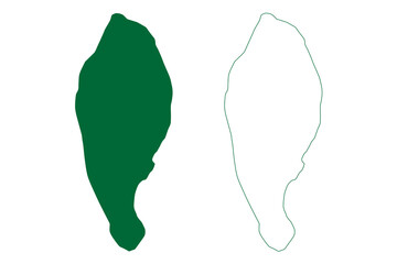 Marianne island (Republic of Seychelles, Indian Ocean, Inner Islands) map vector illustration, scribble sketch Marianne map