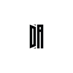 DA monogram logo design letter text name symbol monochrome logotype alphabet character simple logo