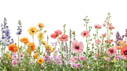 Fototapeta premium Vibrant Floral Garden Banner with Abundant Botanical Beauty and Victorian Elegance