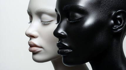 Fototapeta premium Symmetrical Fashion: Blended Models Showcasing Diversity