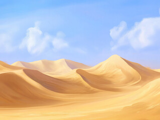 Vast desert landscape with sand dunes