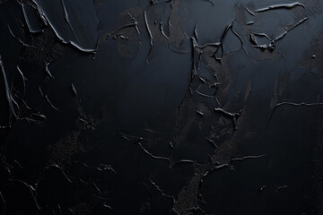 Fototapeta premium Abstract black matte background, dark painted wall texture, close-up design. AI generation.