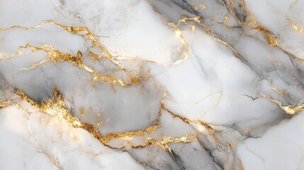 Seamless marble texture in light grey with gold veins, [Abstract Background Marble], [Modern and elegant]