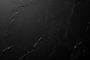 Abstract black matte background, dark painted wall texture, close-up design. AI generation.