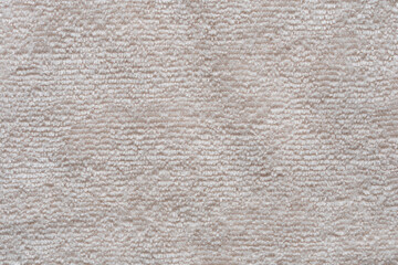 Clothing fabric white microfiber texture background, close up of cloth textile surface abstract.