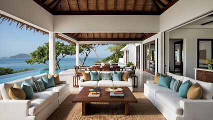 Fototapeta premium interior design living room from Villa