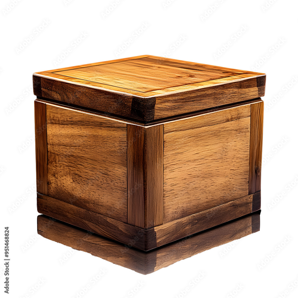 Canvas Prints A versatile wooden box isolated on a transparent backround.