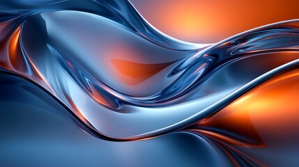 Fototapeta premium a wavy design in blue and orange colors