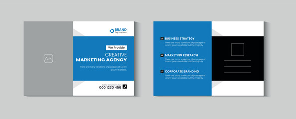 Corporate marketing agency postcard business Layout Eddm template