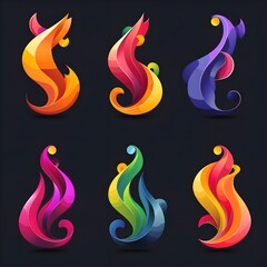 Fire, flame, gas, energy concept, vector isolated conceptual symbol, logo, logotype.
