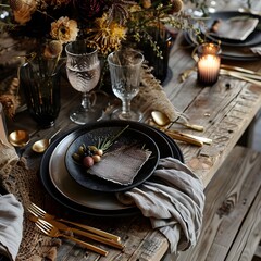 porcelain plate with flowers,Brilliant Dinner Table Decoration,
