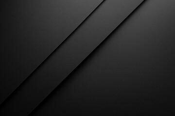 3D techno abstract black background of lines and stripes, geometric shape, banner