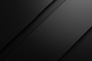 3D techno abstract black background of lines and stripes, geometric shape, banner