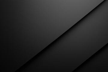 3D techno abstract black background of lines and stripes, geometric shape, banner