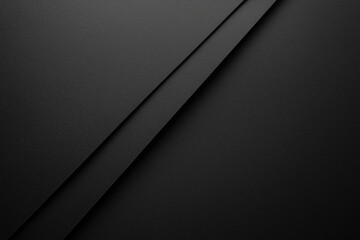 3D techno abstract black background of lines and stripes, geometric shape, banner