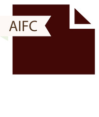 AIFC File format icon roe color fill