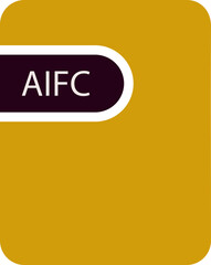 AIFC File icon black fill and empty for symbol