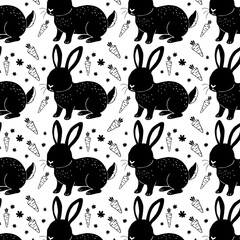 Doodle animal pattern illustration