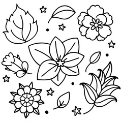 Doodle illustration of plants