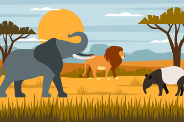 Exploring Africa Illustration