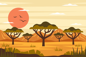 Exploring Africa Illustration