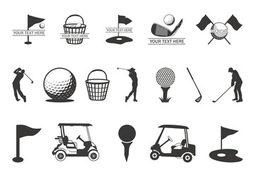 Golf Vector Bundle. Golf Monogram. Split Monogram. Golf Name Frame. Golf Club. Golf Ball.