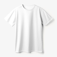 White simple t-shirt mockup flat lay