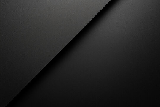 3D techno abstract black background of lines and stripes, geometric shape, banner