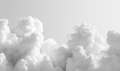 Ethereal Blue Sky with Dreamy White Clouds: Abstract Natural Landscape for Marketing and Advertising. Minimalist Composition with Elegant Design for Posters, UI, Web, and Game Graphics. Sacred and Spi